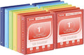 SUIN Basic 1-Inch 3-Ring-Binder, Customizable Clear View Cover, for US Letter Size 8-1/2 x 11'', Perfect for Office/School (Bright Colors -12 Pack)