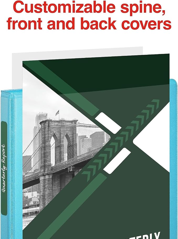 Staples Standard 0.5-Inch D-Ring View Binder, Holds Up to 100 Sheets, Teal, Slim Binder for Office, School & Home