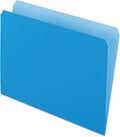 Pendaflex Color File Folders with Interior Grid, Letter Size, Blue, Straight Cut, 100/BX (R152 BLU)