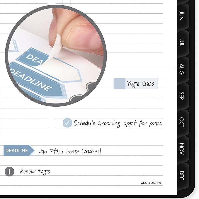 AT-A-GLANCE 2027 Planner, Weekly & Monthly, 7" x 8.75", Contemporary Lite, Black (7054XL0527)