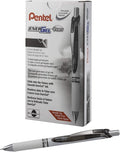 Pentel EnerGel Pearl RTX Retractable Liquid Gel Pen, (0.7mm), Medium Line, Needle Tip, Black Ink, 12 pack (BLN77PW-A)