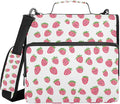 Zipper Binder Strawberry 3 Ring Binder with Shoulder Strap 500 Sheet Capacity Storage Organizer Trapper Keeper File Folder