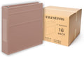 Carstens 2-Inch Heavy Duty 3-Ring Binder - Side Opening, Dusty Rose, Durable Plastic, No-Gap Rings, Waterproof Cover, No Pockets, Holds 300 US Letter Sheets, BPA-Free, Made in USA (2825-3R) Case of 16