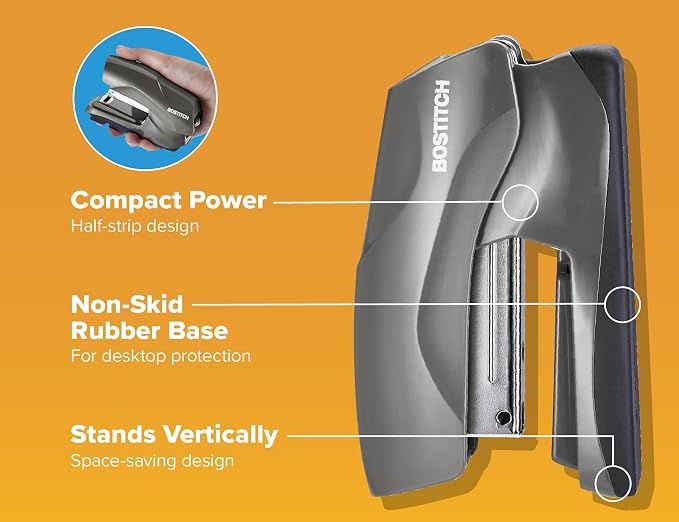Bostitch Heavy Duty Stapler Value Pack, 40 Sheet Capacity, Gray