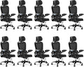 TRALT Office Chair Ergonomic Desk Chair - Gaming Chair with Lumbar Support | 330 LBS Home Office Desk Chairs with Headrest, Reading Chair with Flip-up Armrests, Comfortable Computer Chairs (10, Black)