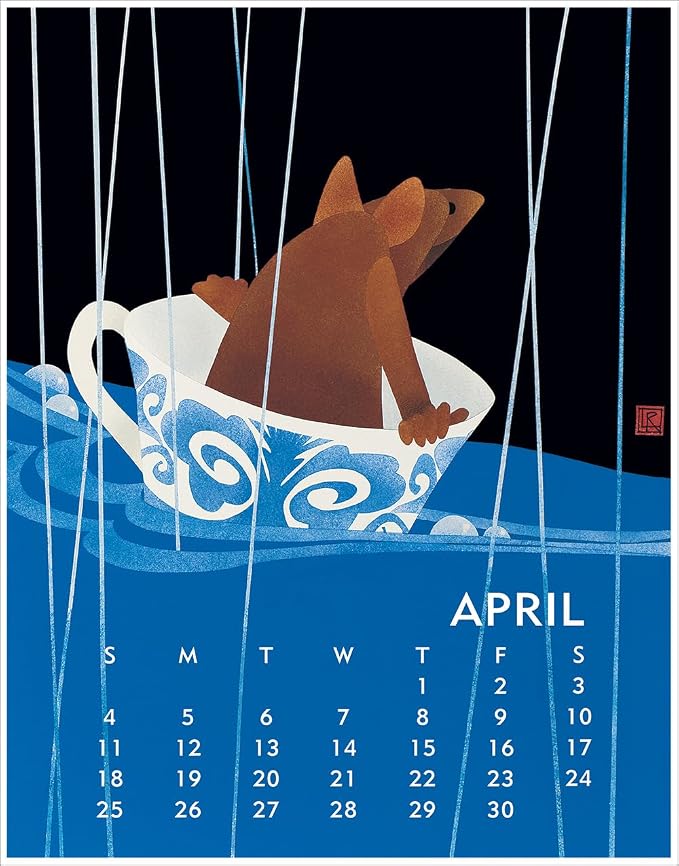 Linnea Design 2027 Desktop Calendar and Frame Set 5 x 7" Artwork by Johanna Riley and Linnea Riley
