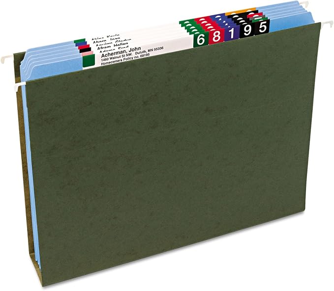 Smead File Folder, Reinforced Straight-Cut Tab, Letter Size, Blue, 100 per Box (12010)