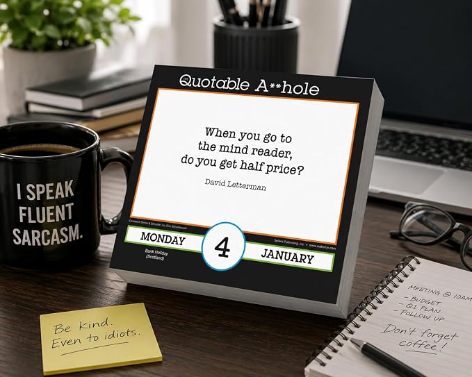 The Quotable A*Hole 2027 Daily Desk Calendar: Boxed Page-a-Day Humor Calendar with Day-to-Day Bitter Barbs, Cutting Comments & Caustic Comebacks