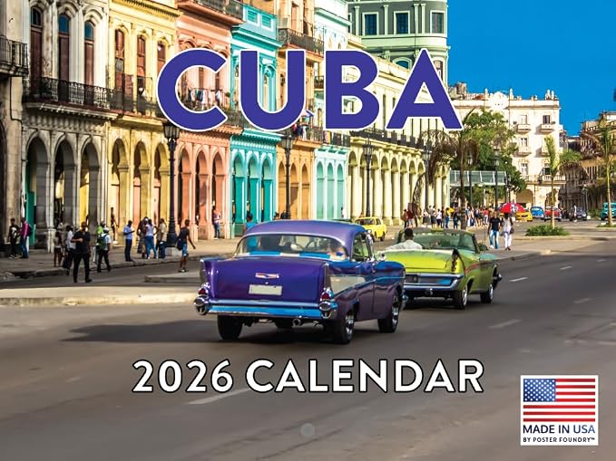 Cuba Calendar 2026 Monthly Wall Calender 12 Month | American Made In The USA