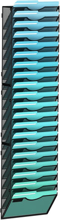 Gawerk 20-Tier Wall File Organizer Hanging Wall File Holder Wall Mount Paper Folder Organize