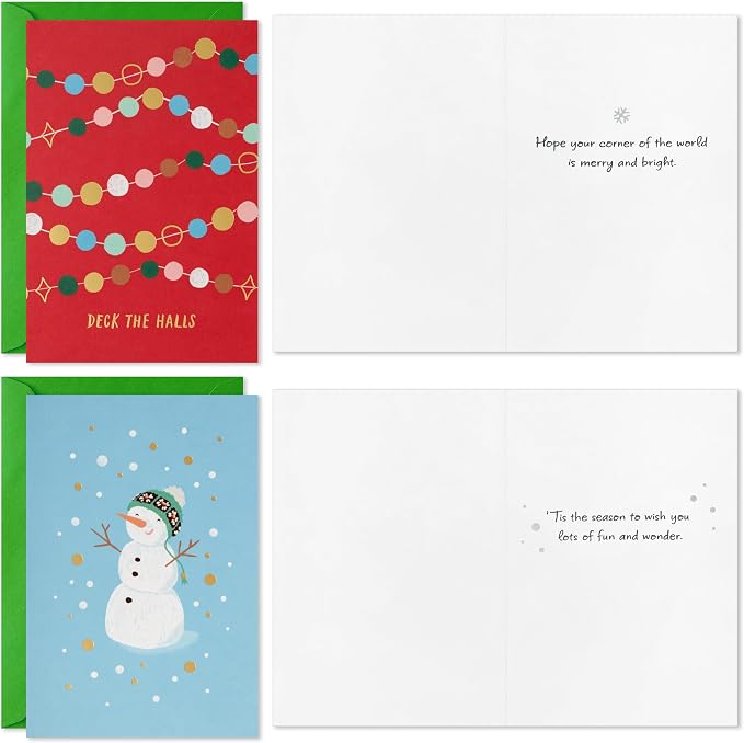 Hallmark Bulk Christmas Cards, Assorted 72-Pack (Joy to the World)