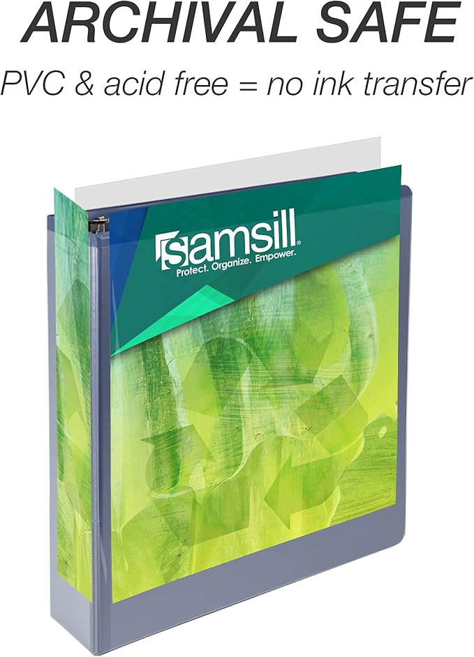 Samsill Plant-Based 2 Inch Durable D-Ring, View Binder, Eco-Friendly, USDA Certified Biobased, 12 Pack, Boho Assortment