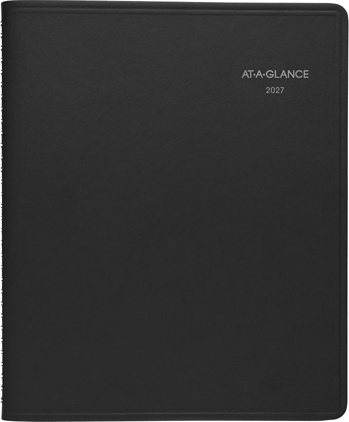 AT-A-GLANCE 2027 Appointment Book Planner, Weekly & Monthly, 13-Month Jan-Jan, 8" x 10", QuickNotes, Black (76010527)