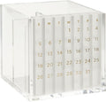 russell+hazel Acrylic Pen & Pencil Holder with Perpetual Calendar, Clear | Keeps pens & pencils handy beside a built-in perpetual calendar. Clear polished-edge acrylic in a stackable design.