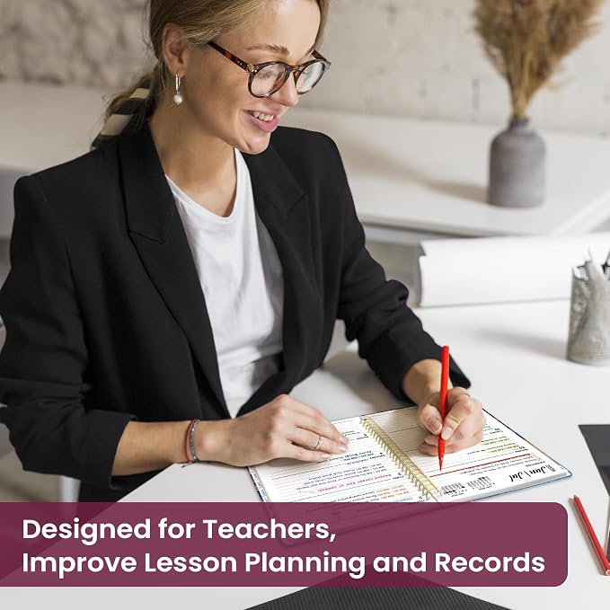 Taja Planner 2026-2027, Jul 2026-Jun 2027 Monthly & Weekly Calendar Planner | 6.3" x 8.5", Hardcover Academic Calendar, Teacher Student Agenda Book with Tabs, School Office Supplies, Radiant Pastures