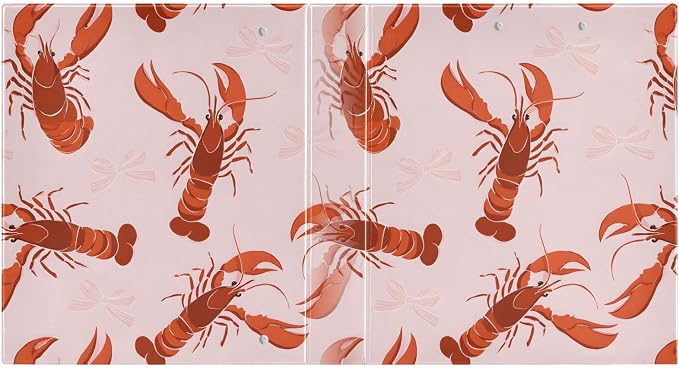 ALAZA 3 Ring Binder Cute Red Lobster Clipboard Round Ring Binder Holds 1.5 Inch Three Binders Heavy Duty Binders for Office Supplies, 1Pack