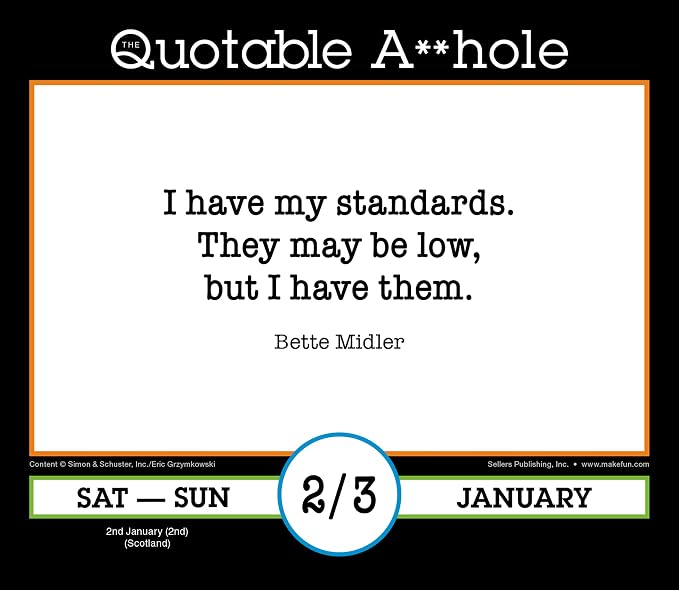 The Quotable A*Hole 2027 Daily Desk Calendar: Boxed Page-a-Day Humor Calendar with Day-to-Day Bitter Barbs, Cutting Comments & Caustic Comebacks