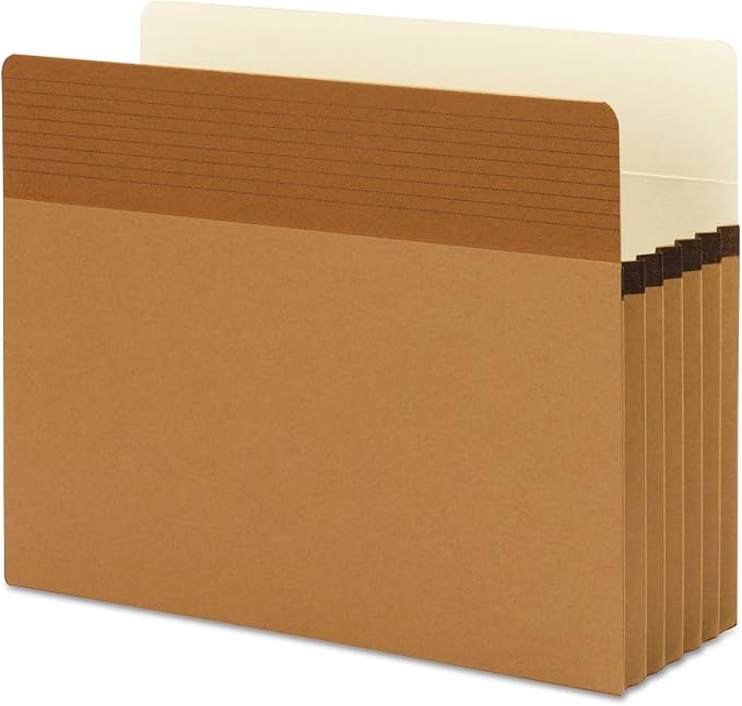 Smead Easy Grip® File Pocket, Straight-Cut Tab, 5-1/4" Expansion, Letter Size, Redrope, 10 per Box (73209)