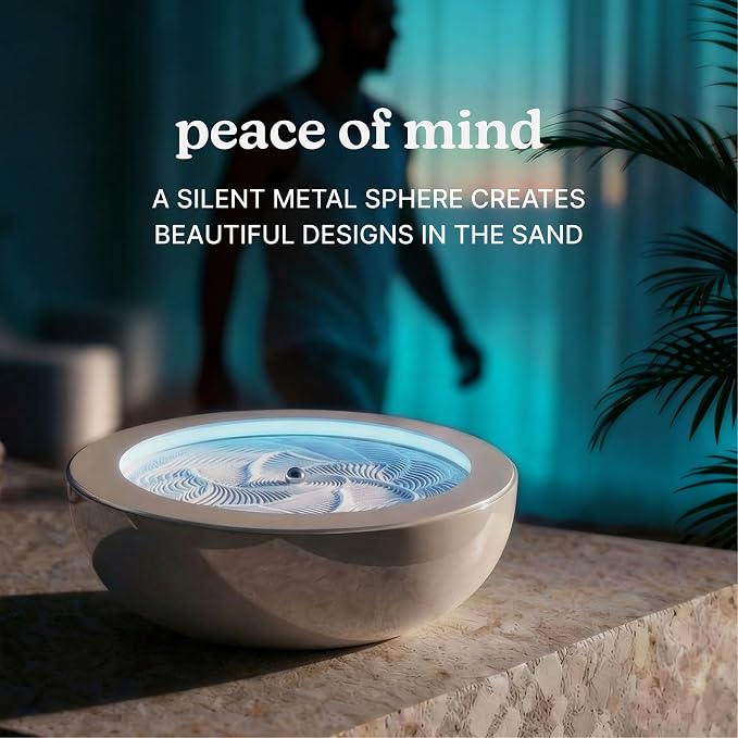 Homedics Drift Sandscape, Perpetual Motion Machine, 21 Inch (Large), Cream