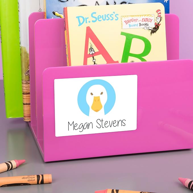 Avery® Flexible Printable Name Tag Stickers, 2-1/3" x 3-3/8", Matte White, Removable Adhesive, Laser & Inkjet Compatible, 80 Name Badges Total, Great for Networking, Events, and More (25395)