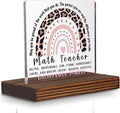 Math Teacher Gift Desk Sign Appreciation Plaque, Difference Maker Thank You Gift for Math Educator Classroom Office Decor for Birthday Graduation PA095