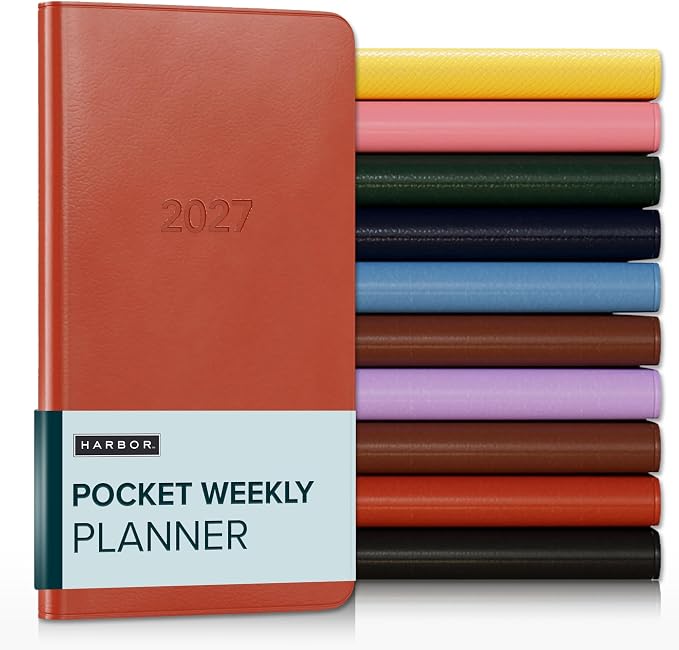 Harbor Pocket Weekly Monthly Planner 2026-2027 Cambridge Burnt Orange
