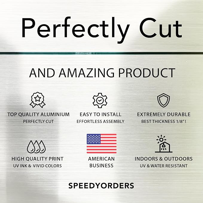 Custom Metal Signs, Personalized Aluminum, Customized Safety, Business Signs, Waterproof Outdoor, White Aluminum (Gray, 12x8 In)