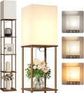 SUNMORY 5 Tier Floor Lamp with Shelves, Standing Lamps for Living Room | 3 CCT LED Bulb Include, 70" Tall Corner Shelf Lamp, Display Bookshelf, Modern Style for Bedroom, Office, Home Decor
