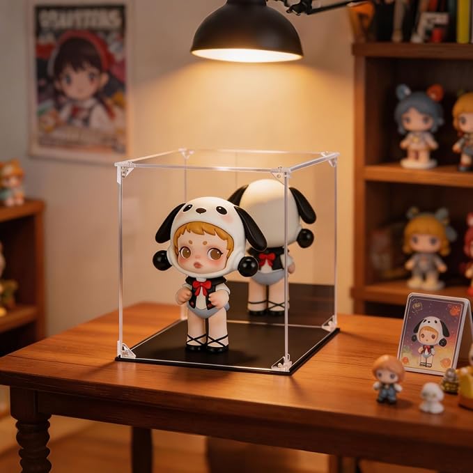 Display Case for Collectibles Assemble Clear Acrylic Box Alternative Glass Case for Display Action Figures Home Storage Organizing Toys (Internal dim 11.5X11.5X11 inch)