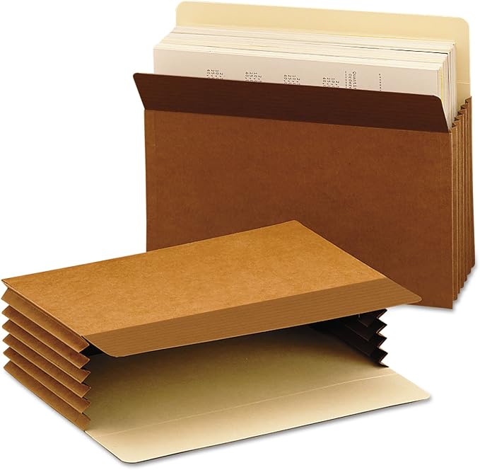 Smead Easy Grip® File Pocket, Straight-Cut Tab, 5-1/4" Expansion, Letter Size, Redrope, 10 per Box (73209)