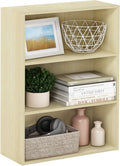 Furinno PASIR Book Shelf, 3-Tier Bookshelf, Storage Shelves Bookcase, 9.7 x 23.7 x 31.5, for Living Room, Bedroom, Home Office, Maple