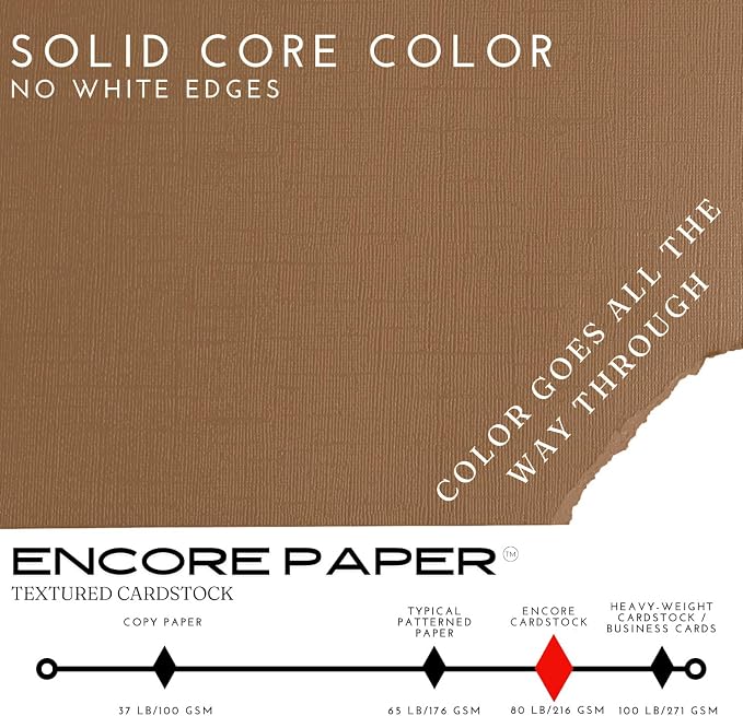 Cattail—12x12 Textured Cardstock | 80lb Textured Brown Scrapbook Paper | Premium Cardstock for Cricut Cutting | 25 Sheets