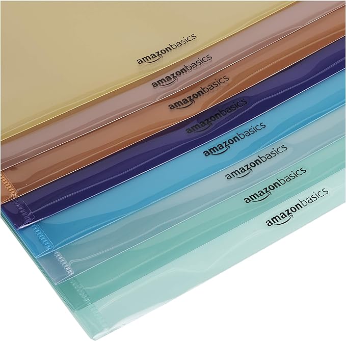 Amazon Basics Tab Dividers for 3 Ring Binder, Two Pocket, Letter Size, 36 Count, Multicolor