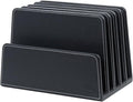 MobileVision Executive Black Desktop File Folder Organizer and Paper Tray, 5 Slot Dividers