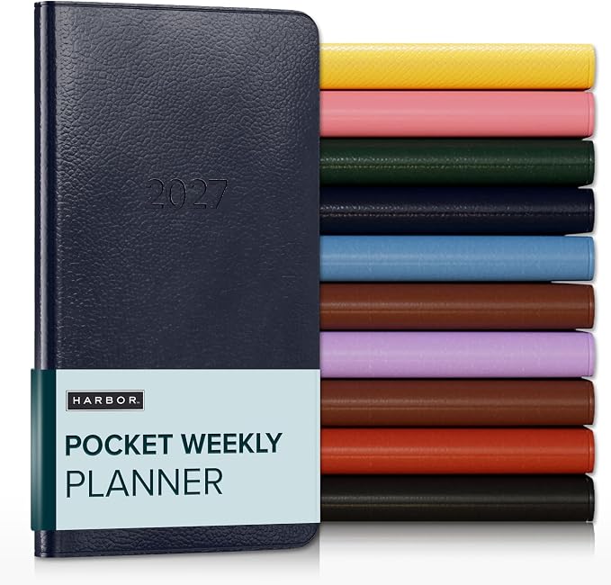 Harbor Pocket Weekly Monthly Planner 2026-2027 Leida Navy