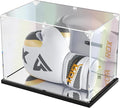 KOLIPI Acrylic Boxing Glove Display Case 14x9.5x8.7 in | Boxing Glove Case for Gloves up to 16 oz, Mirror Back and Base, Dustproof Protection, Stable and Stackable, Assembly Required