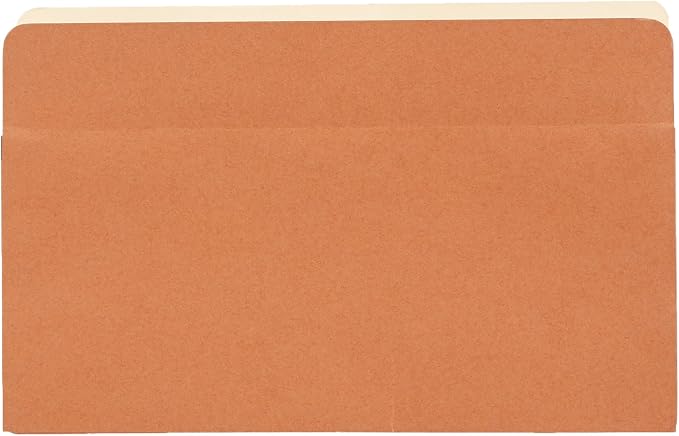 Amazon Basics Expanding Accordion File Folder Organizer, Legal Size, 5-1/4 Inch Expansion, Document Storage, Reinforced, Large Capacity, Red, 50-Pack, 9.5 x 14.8 Inches