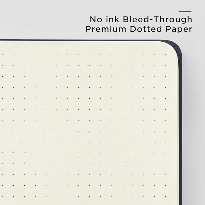 &And Per Se Dotted Journal Notebook, A5 Hardcover Bullet Dotted Journals for Sketching, 160 Pages 100GSM Thick Paper Journaling Notebook for Office School Home, 5.7'' x 8"(Royal Blue)
