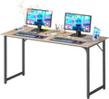 PayLessHere | 55 Inch Computer Desk | Nature | Office Desk with Metal Frame, Adjustable Feet | Water-Resistant, Scratchproof Surface | Sturdy Writing Table for Home Office or Study | Pack of 1