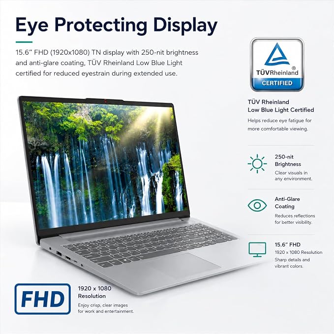 Lenovo Slim 3 Touchscreen Business Laptop, Ryzen 7 5825U Processor (Beats i7-1355U), 15.6" FHD LED Display, 16GB RAM, 1TB PCIe SSD, SD Card Reader, WiFi 6, Windows 11, WOWPC Recovery USB