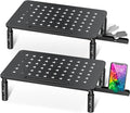 Zimilar 2 Pack Monitor Stand , 3 Height Adjustable Stand with Star Mesh | for Computer, Laptop, Printer, Notebook, iMac, Premium Metal Monitor Risers for 2 Monitors