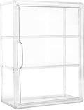 LXLXXL Acrylic Display Case 3 Tier Wall-Mounted for Collectibles, 1 Pack | Dual-use Tabletop＆Wall Mount with Adhesive Buckles, Magnetic Door,2 Removable Partitions,Tool-Free Assembly for Collectibles