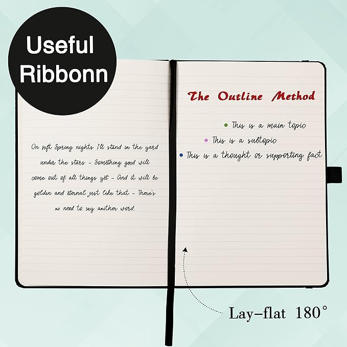 Ruled Notebook/Journal - Classic Lined Journal/Notebook, 5.3" x 8.26"