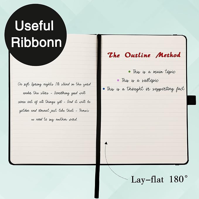 Ruled Notebook/Journal - Classic Lined Journal/Notebook, 5.3" x 8.26"