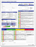 Multi-Point Inspection Form for Vehicles – 2-Part Carbonless Vehicle Checklist Pad – 8.5" x 11" Inspection Report – Edge-Glued, Manufacturer Recommended – White - Pack of 250