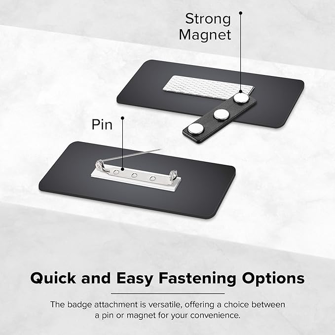 Custom Engraved Name Tags, Magnetic Tags, Personalized Name Tags, 1" x 3", Durable Engravable Impact Acrylic Material, Made in the USA by My Sign Center (Classic Rectangle)