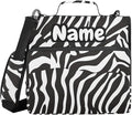Custom Zebra Print Black White 3 Ring Binder Bag 1.5 inch Personalized Name Binder Organizer 500 Sheet Documents Storage for School Office