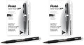 Pentel Twist Erase EXPRESS Automatic Pencil, 0.5mm Lead Size, Black Barrel, Box of 12 (QE415A) (Pack of 2)