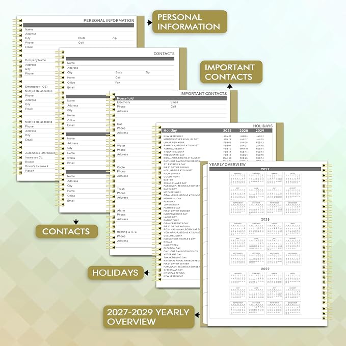 2027 Monthly Planner, Jan 2027 - Dec 2027 Planner