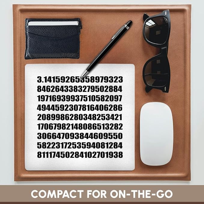 3D Rose "Pi Math Number Mathematical Black and White Mathematic Numeric Figures" Matte Finish Mouse Pad - 8 x 8" - mp_164992_1